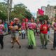 Marches pour la défense des femmes au Brésil