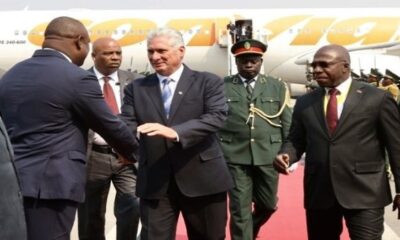 Cuban President arrives in Angola, first leg of African tour