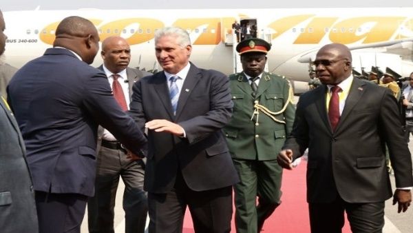 Cuban President arrives in Angola, first leg of African tour