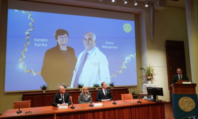 Prix Nobel de médecine pour les pionniers des vaccins à ARN messager contre COVID-19