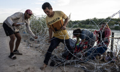 Enfrentamiento en la frontera entre México y Estados Unidos: migrantes se forcejean con la Guardia Nacional