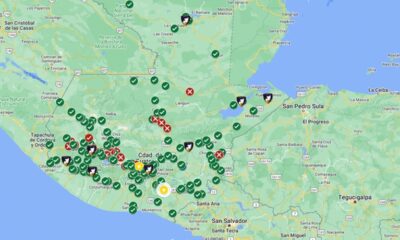 Très peu de barrages routiers ont été signalés entre le Guatemala et le Salvador.