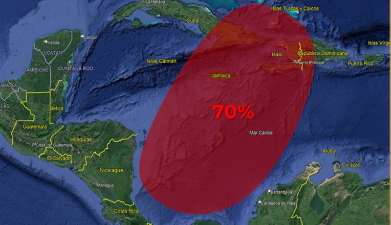 Posible formación de depresión tropical amenaza a Jamaica, Haití y República Dominicana
