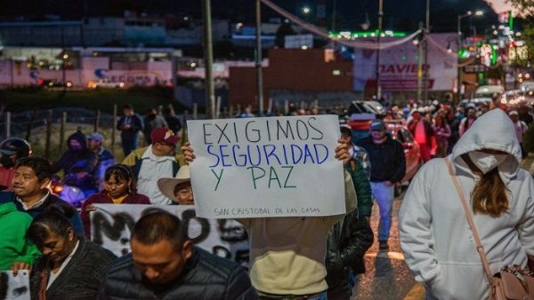 Marche pour la paix et la sécurité dans l'État mexicain du Chiapas