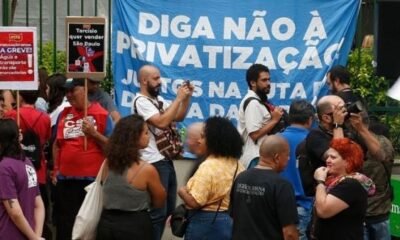 Grève contre la privatisation à Sao Pablo, Brésil